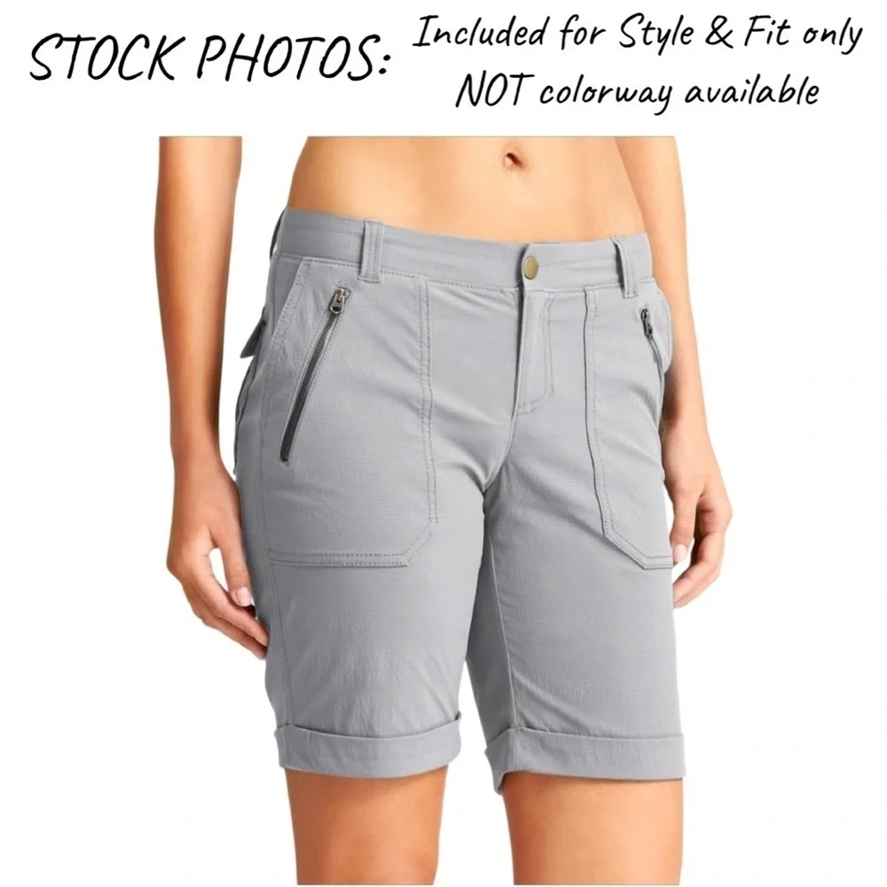 Athleta Tan Trekkie Mid Rise Bermuda Shorts Size 2 - Picture 13 of 14